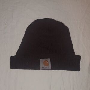 Carhartt brown Fold-Over Cuff Beanie with Logo Patch